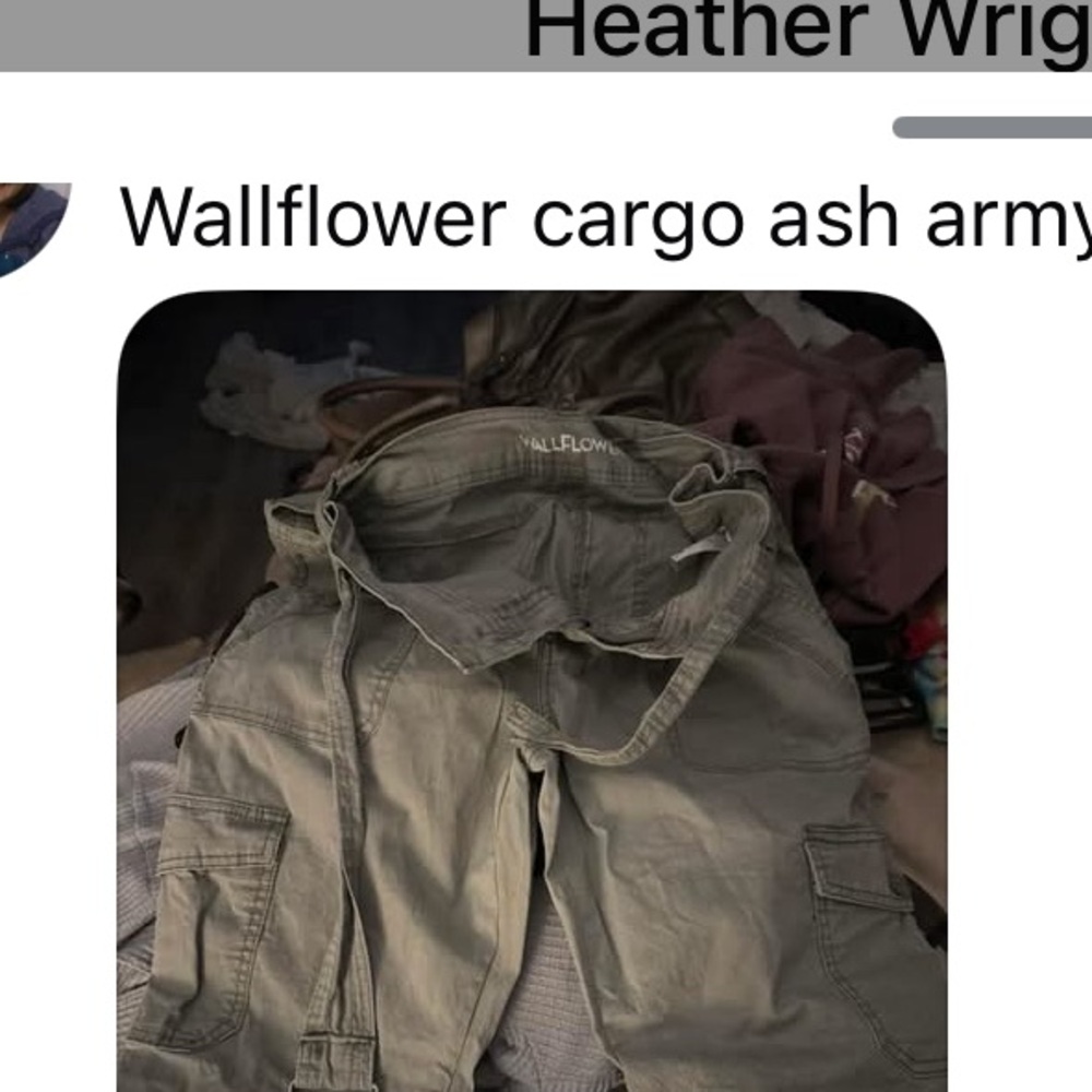 Wallflower Cargo Pants in Olive Green